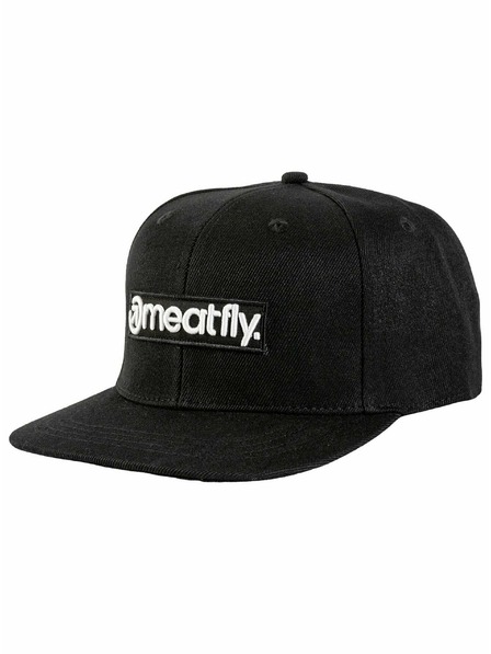 Meatfly Meatfly Snapback-Kappe Tyler Black Basic Logo | Schwarz | Größe