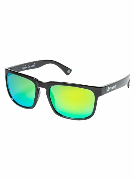 Meatfly Meatfly polarisierte Sonnenbrille Gammy Black Glossy/Green | Schwarz | Größe