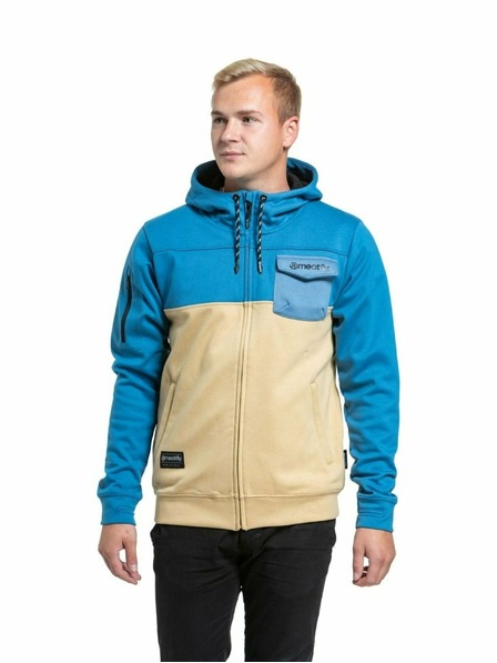 Meatfly Meatfly Herren-Technisches Sweatshirt Josh Blau / Hellbraun