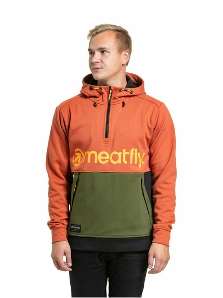 Meatfly Meatfly Herren-Technisches Sweatshirt Tason Ziegelrot