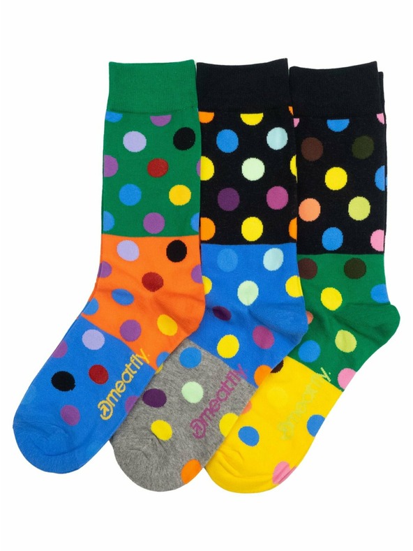 Meatfly Meatfly Socks Lexy Gift Pack Green Dots | Multicolored | Size