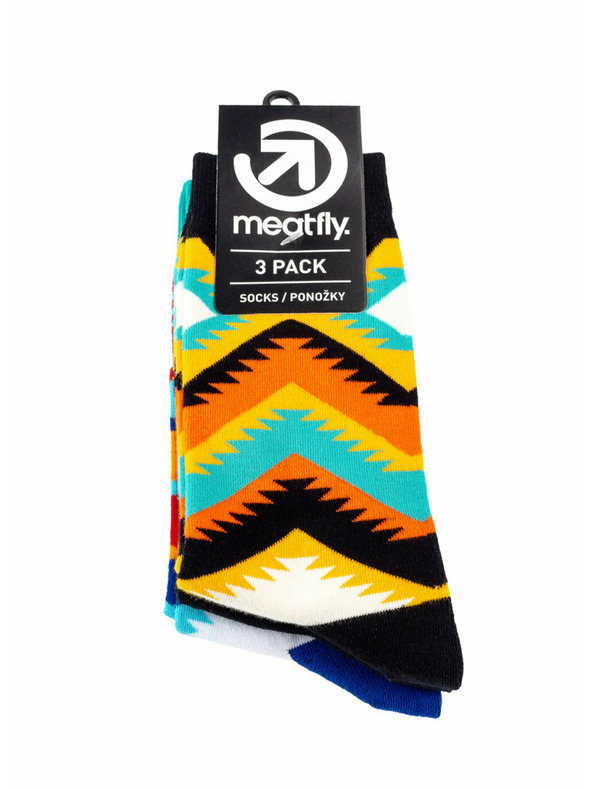 Meatfly Meatfly Socks Arizona Socks - S19 Triple Pack | Multicolored | Size