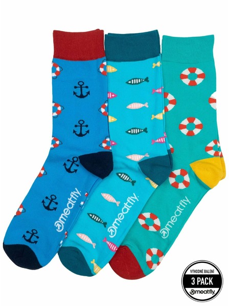 Meatfly Meatfly Socks Lexy Triple Pack Pool | Multicolored | Size