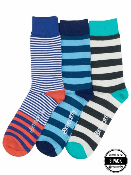 Meatfly Meatfly Socks Lexy Triple Pack Stripes | Multicolored | Size