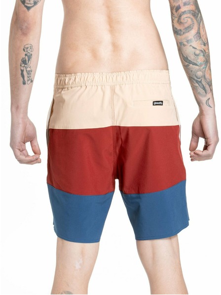 Meatfly Meatfly Herren-Badeshorts Ernie Boardshorts 19" Navy / Latte | Blau | Größe