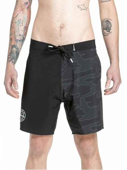Meatfly Meatfly Herren-Badeshorts Ernie Boardshorts 19" Morph Schwarz | Schwarz | Größe