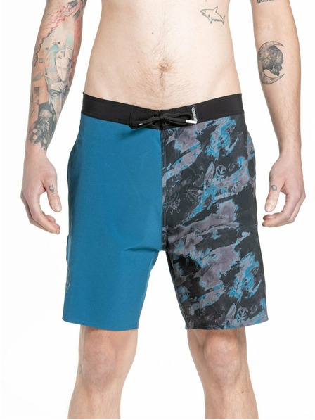 Meatfly Meatfly Herren-Badeshorts Ernie Boardshorts 19" Moosig Petrol | Blau | Größe