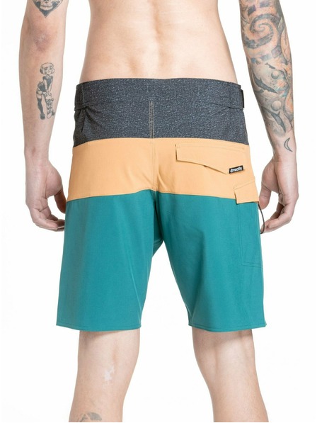 Meatfly Meatfly Herren-Badeshorts Mitch Boardshorts 21" Schlangegrün / Camel | Grün | Größe