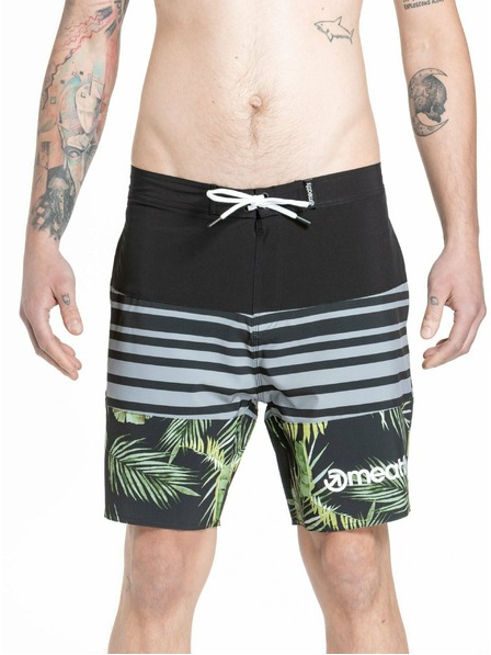 Meatfly Meatfly Herren-Badeshorts Ernie Boardshorts 19" Palme | Mehrfarbig | Größe