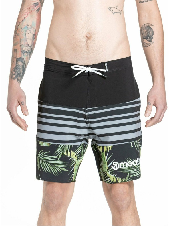 Meatfly Meatfly Herren-Badeshorts Ernie Boardshorts 19" Palme | Mehrfarbig | Größe