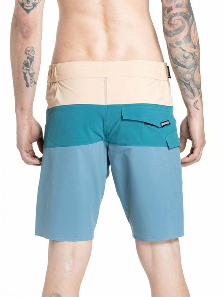 Meatfly Meatfly Herren-Badeshorts Mitch Boardshorts 21" Schieferblau / Latte | Blau | Größe