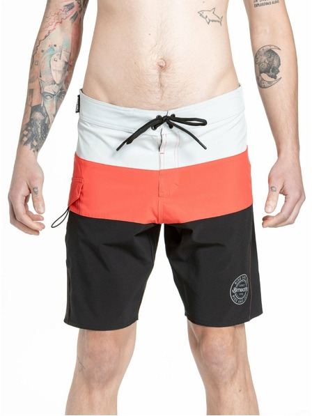 Meatfly Meatfly Herren-Badeshorts Mitch Boardshorts 21" Rot Orange / Schwarz | Rot | Größe