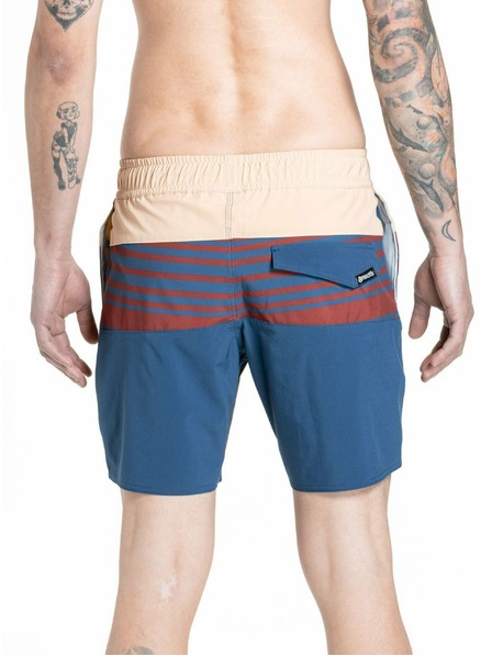 Meatfly Meatfly Herren-Badeshorts Keith Boardshorts 17" Navy / Latte | Blau | Größe