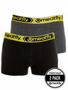 Meatfly Meatfly Herren-Boxershorts Balboa Boxershorts Double Pack Grey Heather/Black | Schwarz | Größe