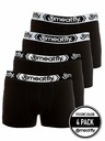 Meatfly Meatfly Herren-Boxershorts Balboa Boxershorts Four Pack Black/Black | Schwarz | Größe