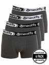 Meatfly Meatfly Herren-Boxershorts Balboa Boxershorts Four Pack Grey Heather | Grau | Größe