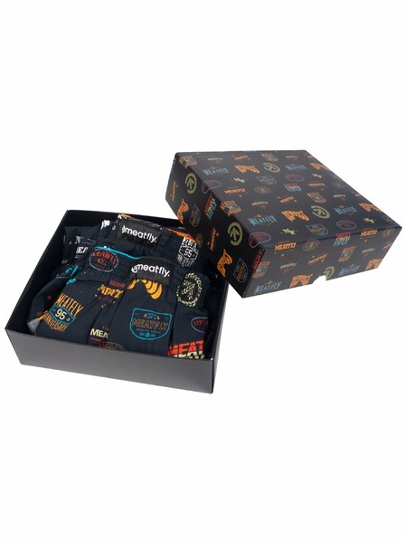Meatfly Meatfly Herren-Unterhosen Agostino Badges Gift Pack | Schwarz | Größe