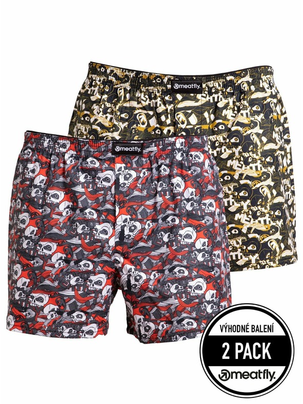 Meatfly Meatfly Herren-Boxershorts Agostino Graveyard | Schwarz | Größe