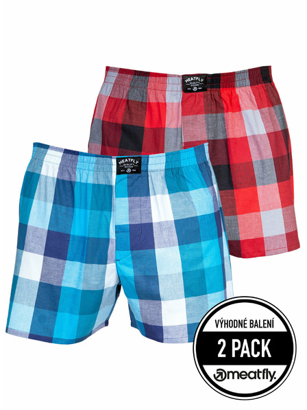 Meatfly Meatfly Herren-Boxershorts Doug Blue / Red | Blau | Größe