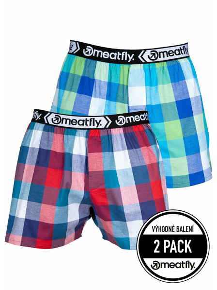 Meatfly Meatfly Herren-Boxershorts Gigi Navy Red / Green | Rot | Größe