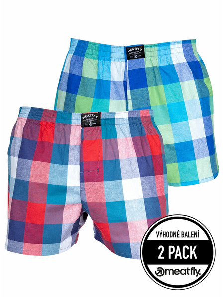 Meatfly Meatfly Herren-Boxershorts Doug Navy Red / Green | Rot | Größe