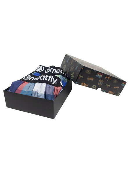 Meatfly Meatfly Herren-Boxershorts Gigi Navy Red / Green Gift Pack | Rot | Größe