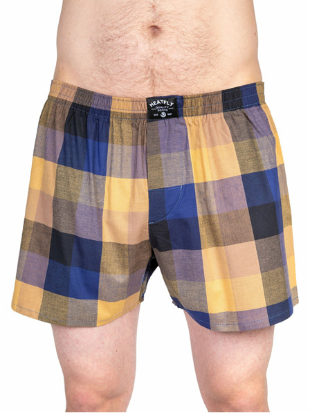 Meatfly Meatfly Herren-Boxershorts Doug Brown / Blue | Braun | Größe