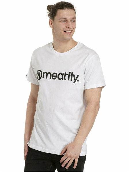 Meatfly Meatfly Herren T-Shirt MF Logo Weiß | Weiß | Größe M | 100% Baumwolle