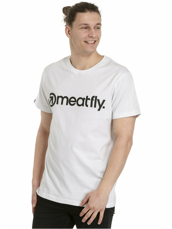 Meatfly Meatfly Herren T-Shirt MF Logo Weiß | Weiß | Größe M | 100% Baumwolle