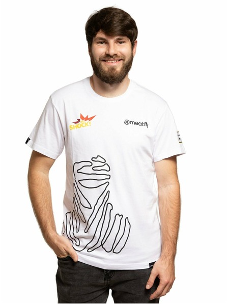 Meatfly Meatfly Herren T-Shirt Big Shock Dakar Weiß | Weiß | Größe M | 100% Baumwolle