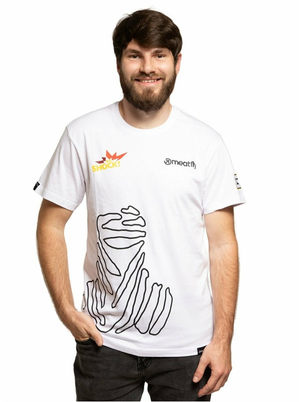 Meatfly Meatfly Herren T-Shirt Big Shock Dakar Weiß | Weiß | Größe M | 100% Baumwolle