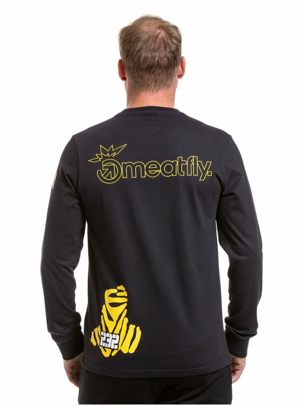 Meatfly Meatfly Herren Langarm-T-Shirt Dakar Beduin Schwarz | Schwarz | Größe