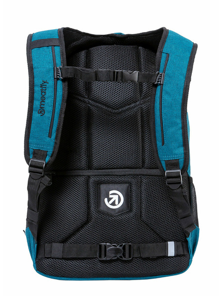 Meatfly Meatfly Exile Backpack Petrol Heather/Charcoal Heather 24 L + FREE PENCIL CASE | Blue | Volume 24 L