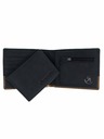 Meatfly Meatfly Leather Wallet Eddie Premium Black/Oak | Black | Size