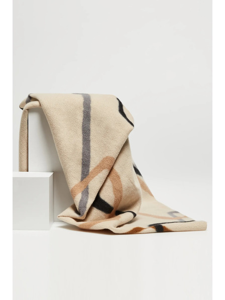 Moodo Braun und beige gemusterter Damenschal Moodo