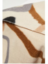 Moodo Braun und beige gemusterter Damenschal Moodo