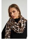 Moodo Beige-braun Damen gemusterter Schal Moodo