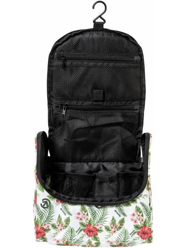 Meatfly Meatfly Toiletry Bag Cara White Tropical | Black | Volume 6 L