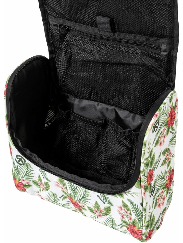 Meatfly Meatfly Toiletry Bag Cara White Tropical | Black | Volume 6 L