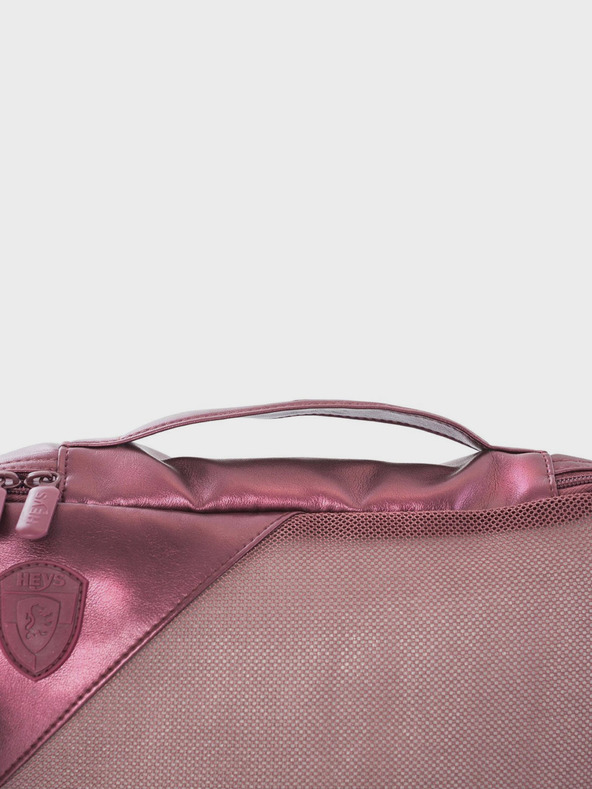 Heys Set of Five Travel Packing Cubes in Dark Pink Heys Metallic Packing Cube 5pc