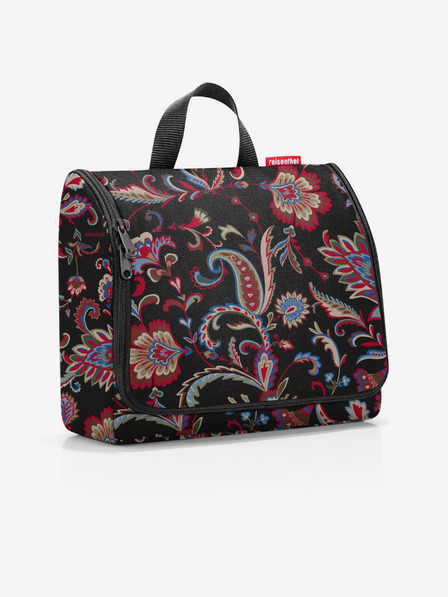 Reisenthel Weinrot-Schwarze Damen Gemusterte Kosmetiktasche Reisenthel Toiletbag XL Paisley Schwarz