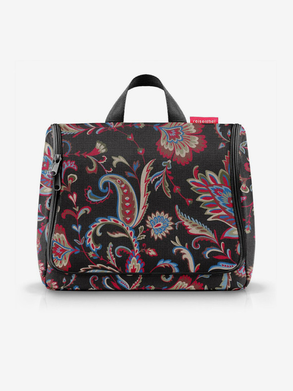 Reisenthel Weinrot-Schwarze Damen Gemusterte Kosmetiktasche Reisenthel Toiletbag XL Paisley Schwarz