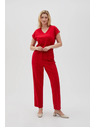 Moodo Damen Hose Rot Moodo