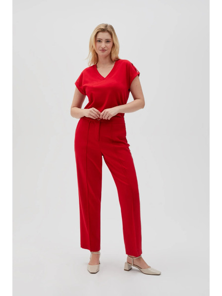 Moodo Damen Hose Rot Moodo
