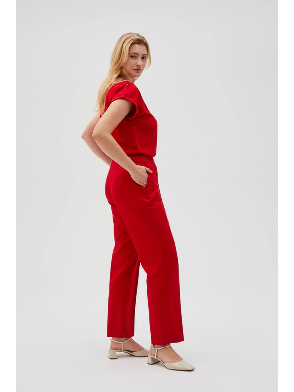 Moodo Damen Hose Rot Moodo