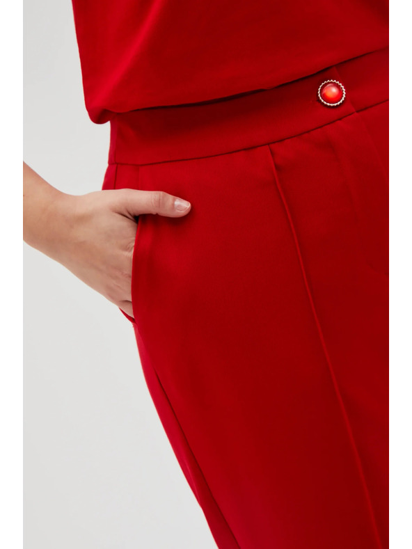 Moodo Damen Hose Rot Moodo