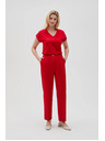 Moodo Damen Hose Rot Moodo