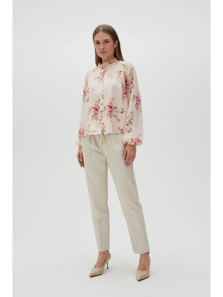 Moodo Damen Hose Beige Moodo