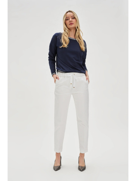 Moodo Damen Hose Weiß Moodo