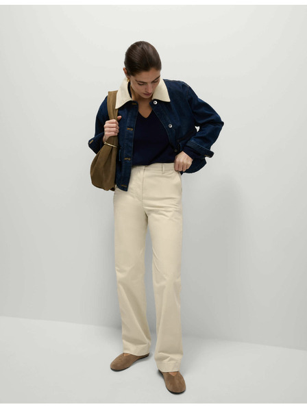 Marks & Spencer Straight Chino Pants in Beige by Marks & Spencer